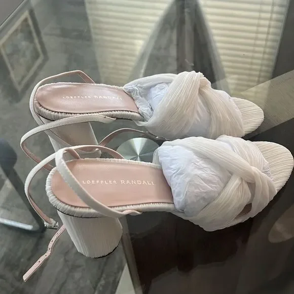 Loeffler Randall Reed High Heel Pleated Sandals, New, Size 11